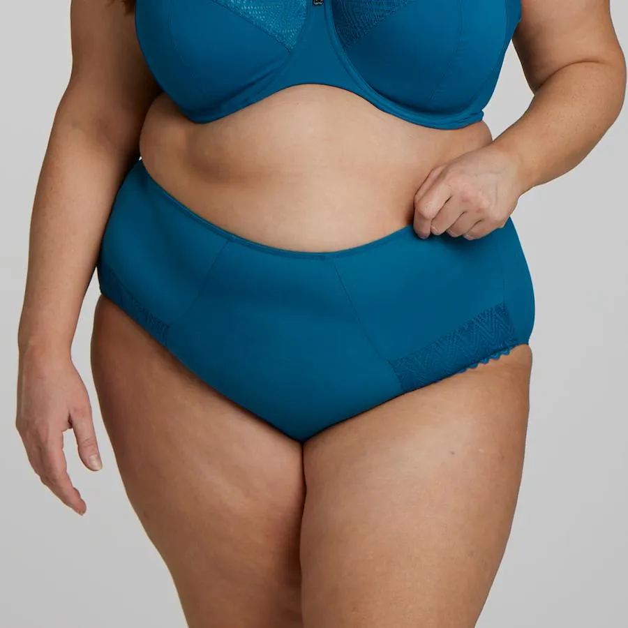 Willow Lace Full Brief - Teal Blue