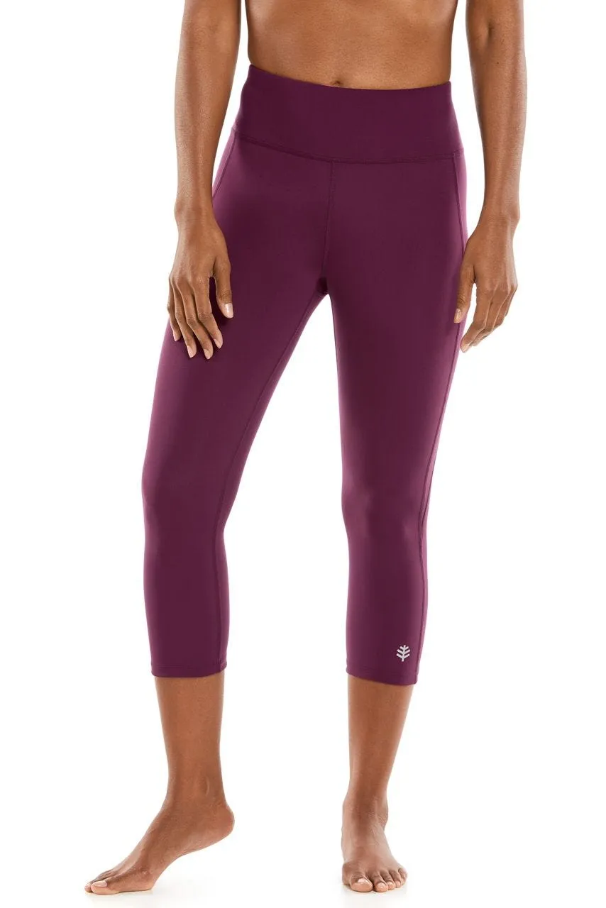 Women's High-Rise Asana Yoga Capris  |  Plum