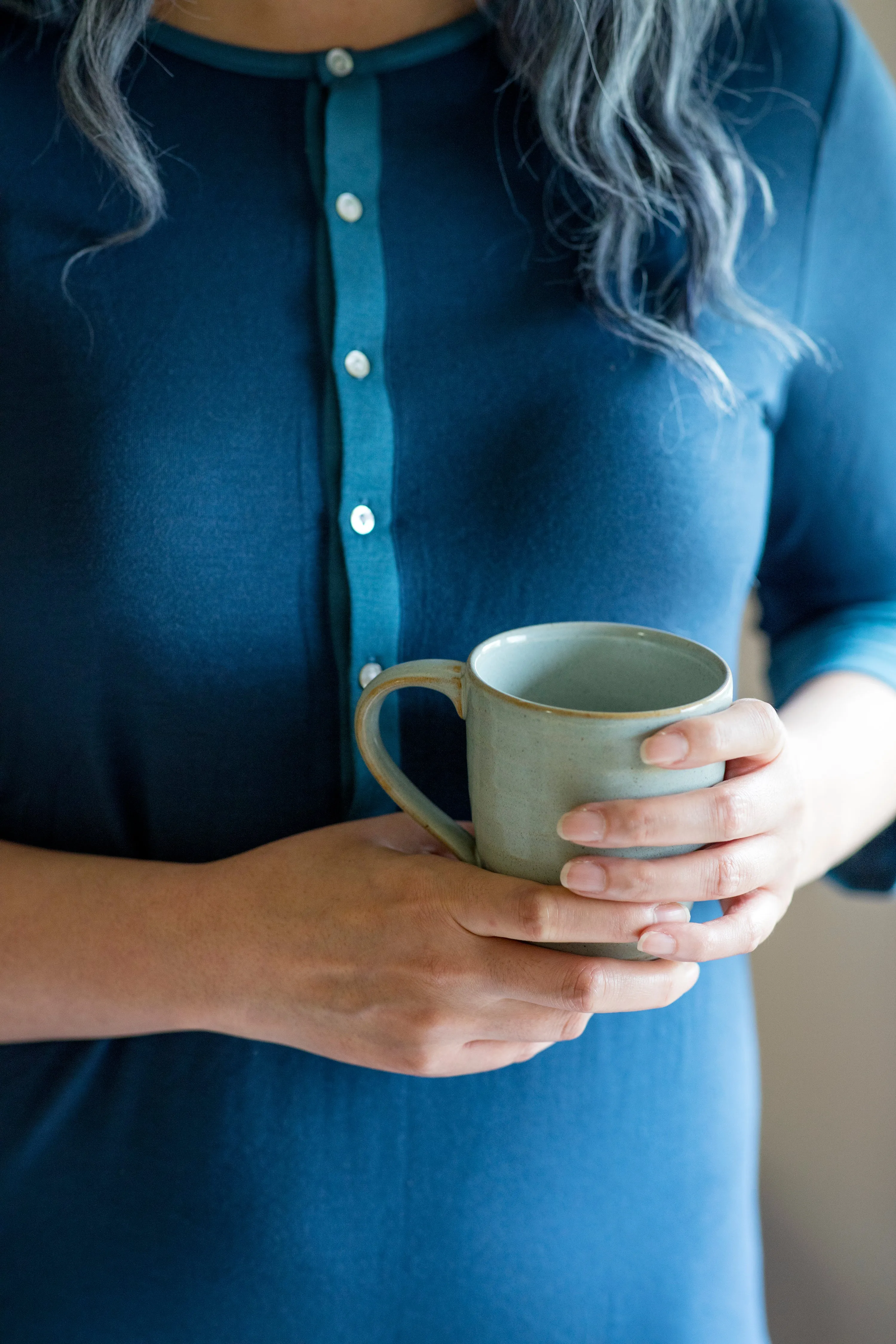 Women's Two-Tone Three-Quarter-Length Soft Nightshirt