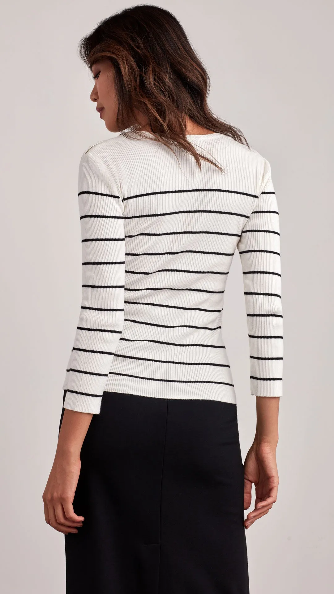 ZIPPER DETAIL RIBBED SWEATER